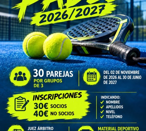 ¡Vuelve el ranking anual de pádel!