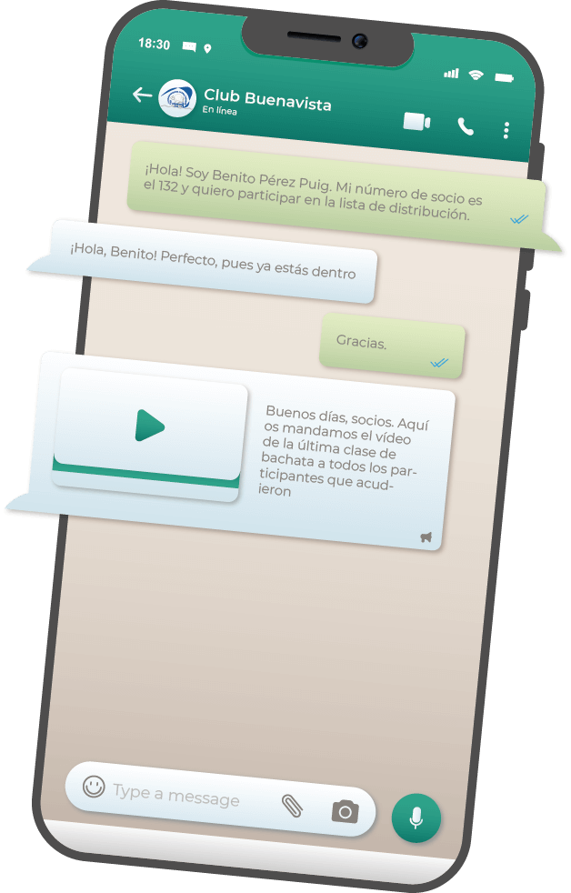 Lista distribución Whatsapp